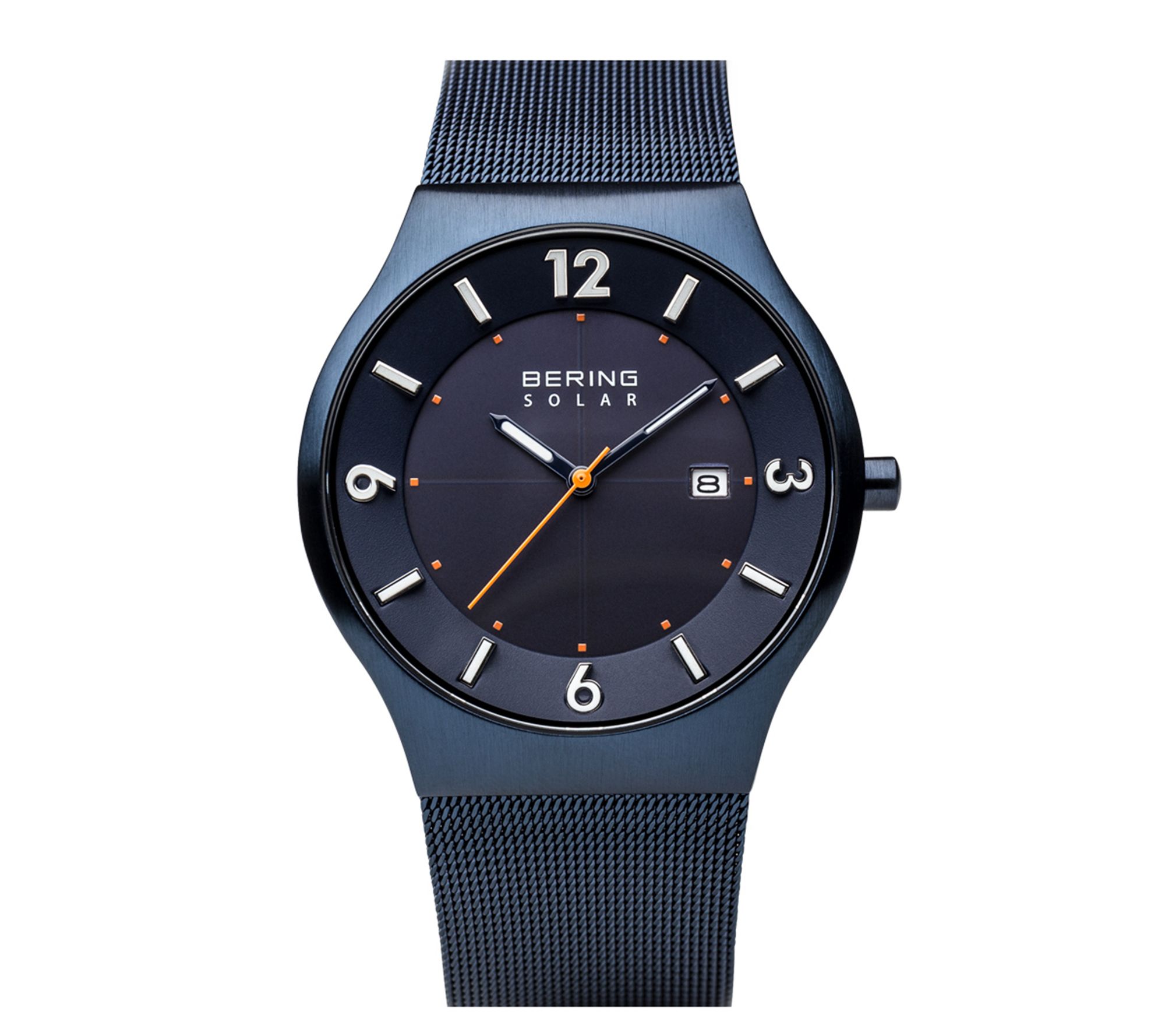 Bering Men's IP-Plated Blue Milanese Watch - QVC.com