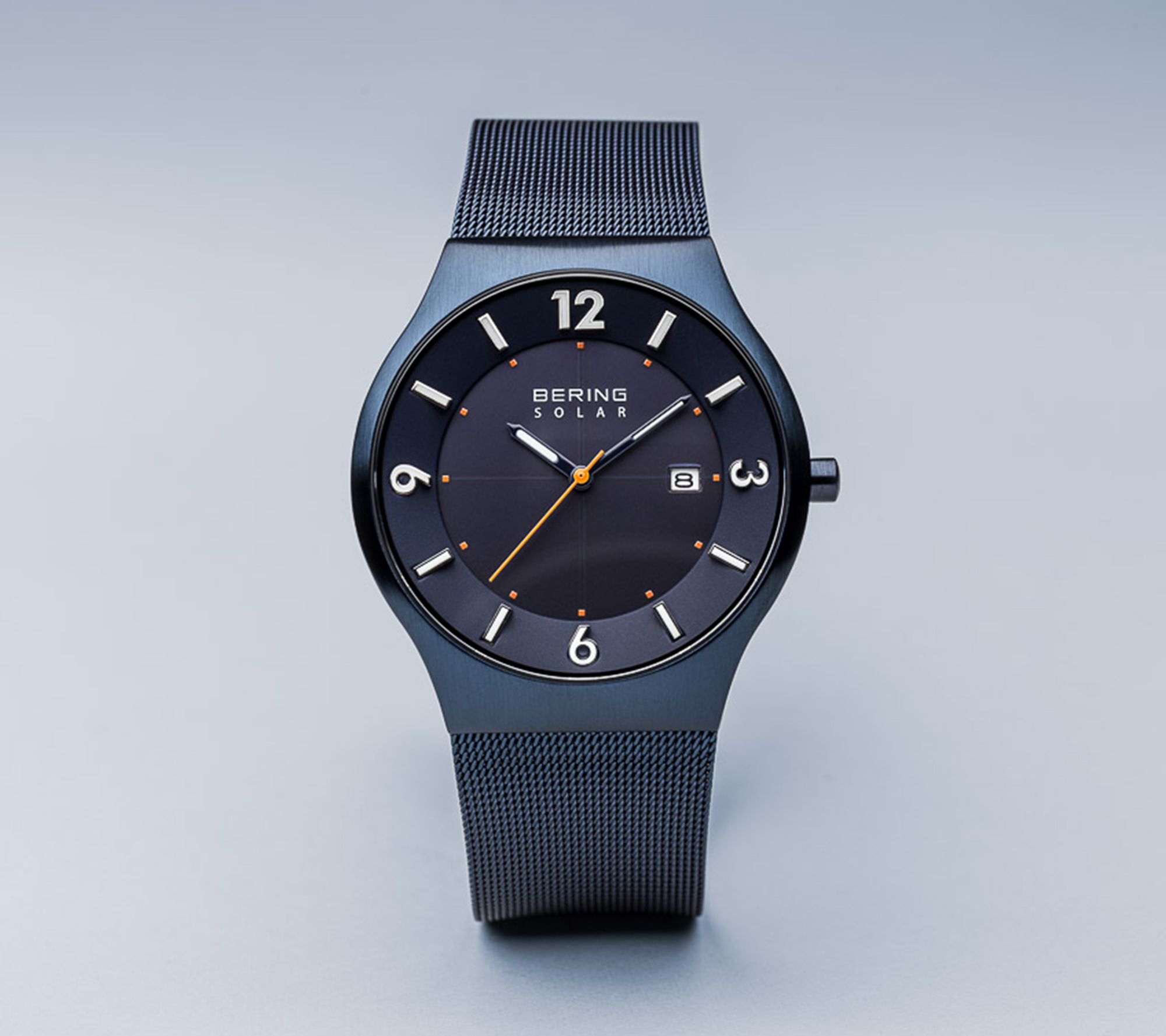 Bering Men's IP-Plated Blue Milanese Watch - QVC.com