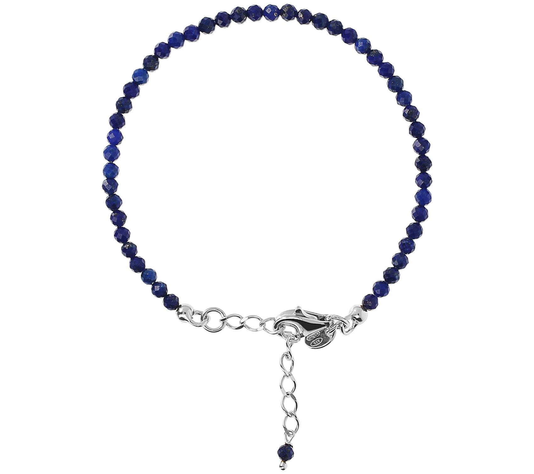 Veronese 18K Gold-Clad Faceted Lapis Bead Braceet