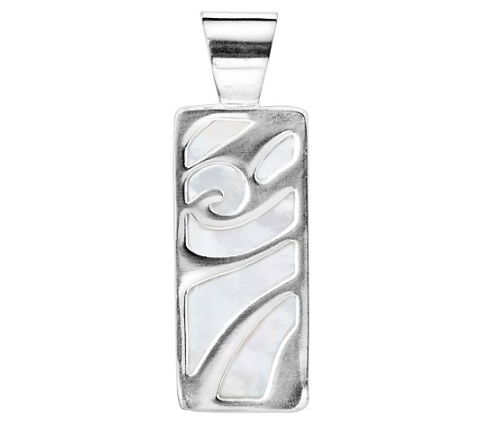 American West Sterling Mother-of-Pearl Reversible Pendant