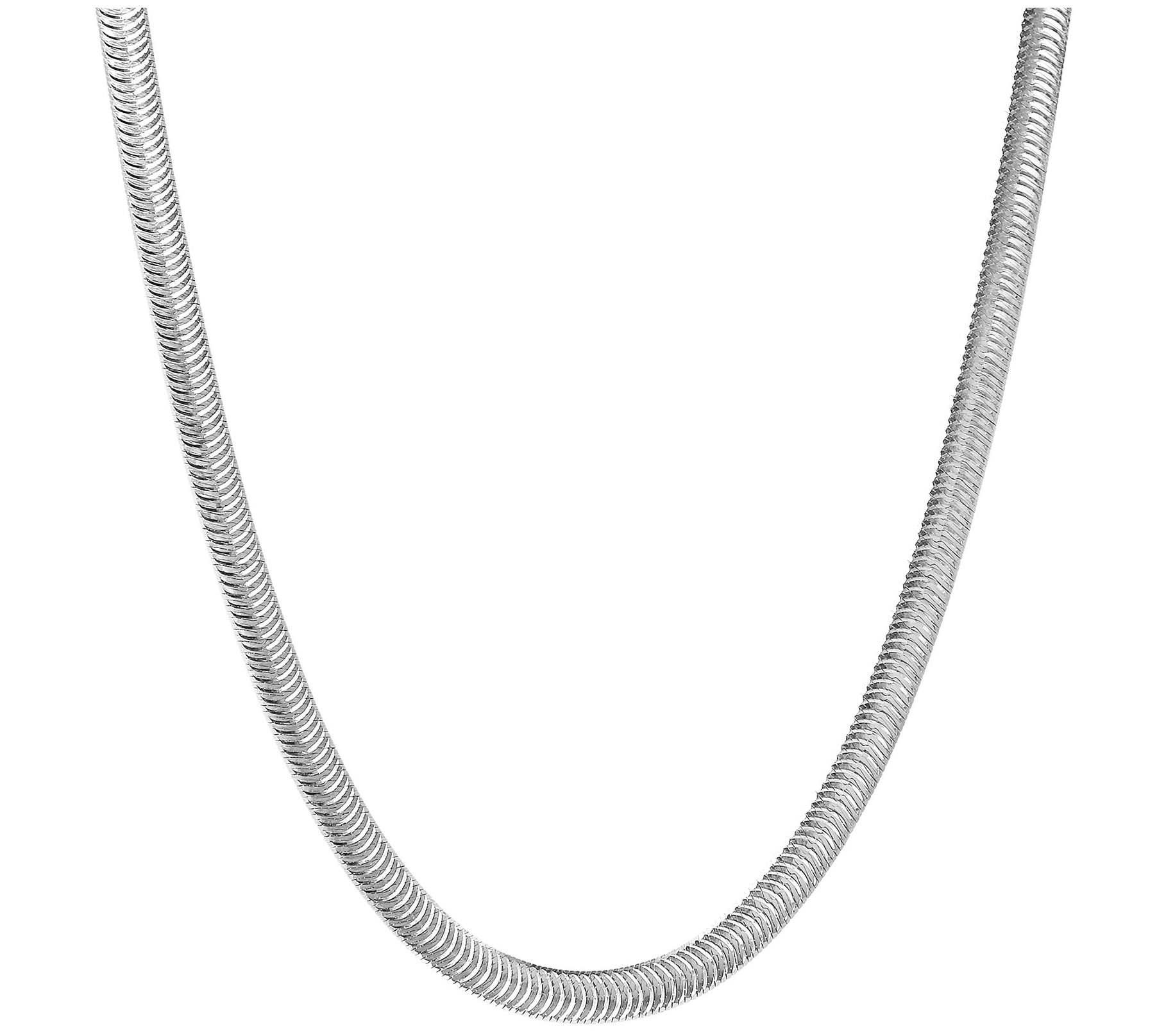 Italian Silver 18" Herringbone Link Necklace, 9.4g