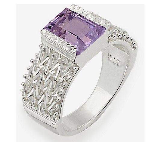 Imperial Silver Gemstone Cocktail Ring