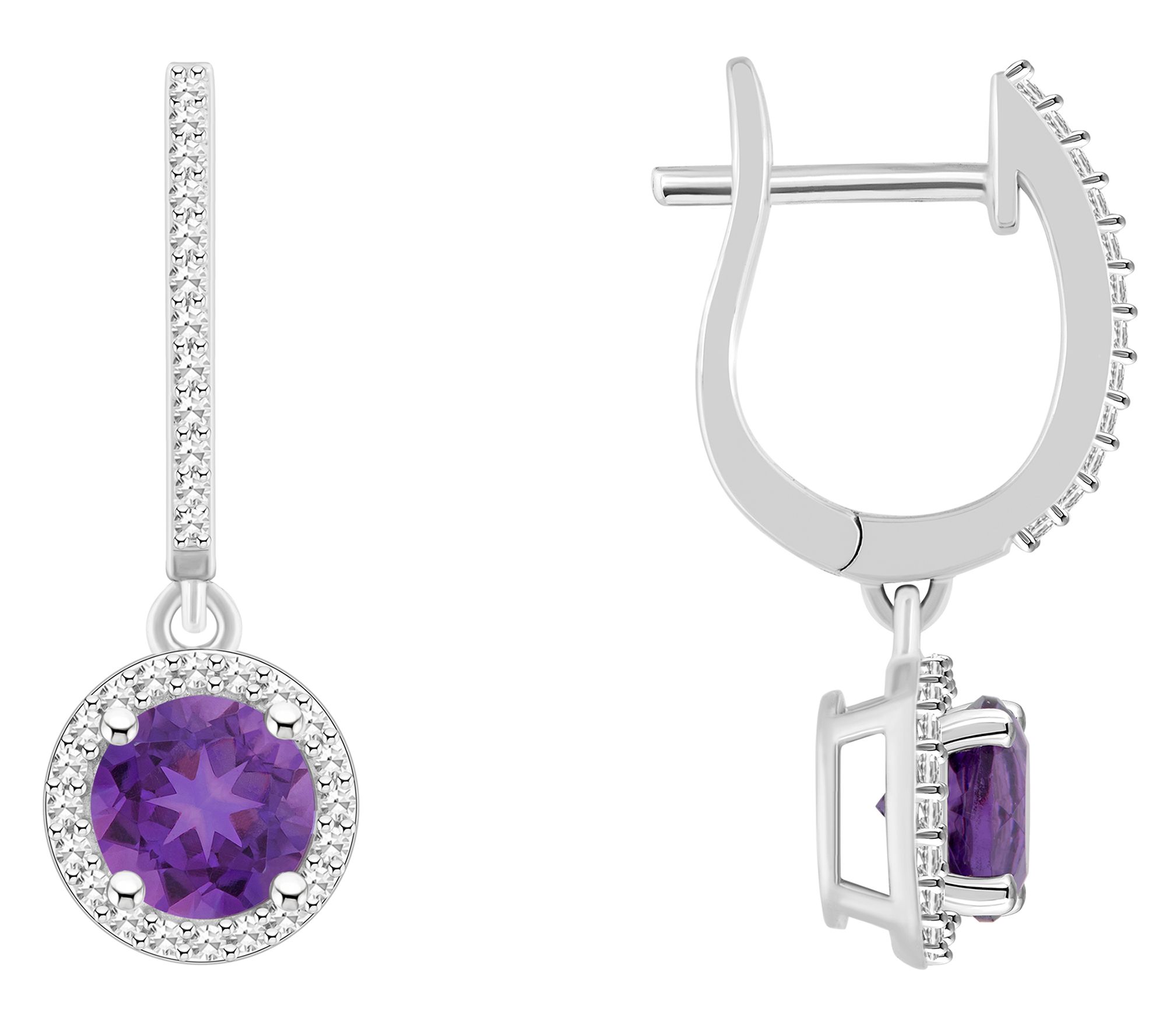 Affinity Gems Gemstone & 0.30 cttw Diamond Earrings, Sterling