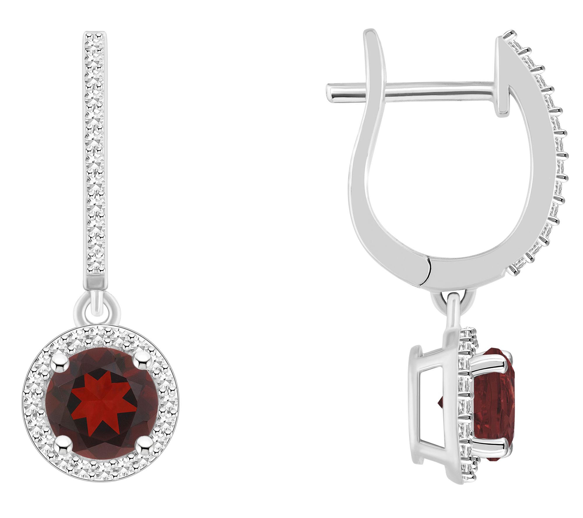 Affinity Gems Gemstone & 0.30 cttw Diamond Earrings, Sterling