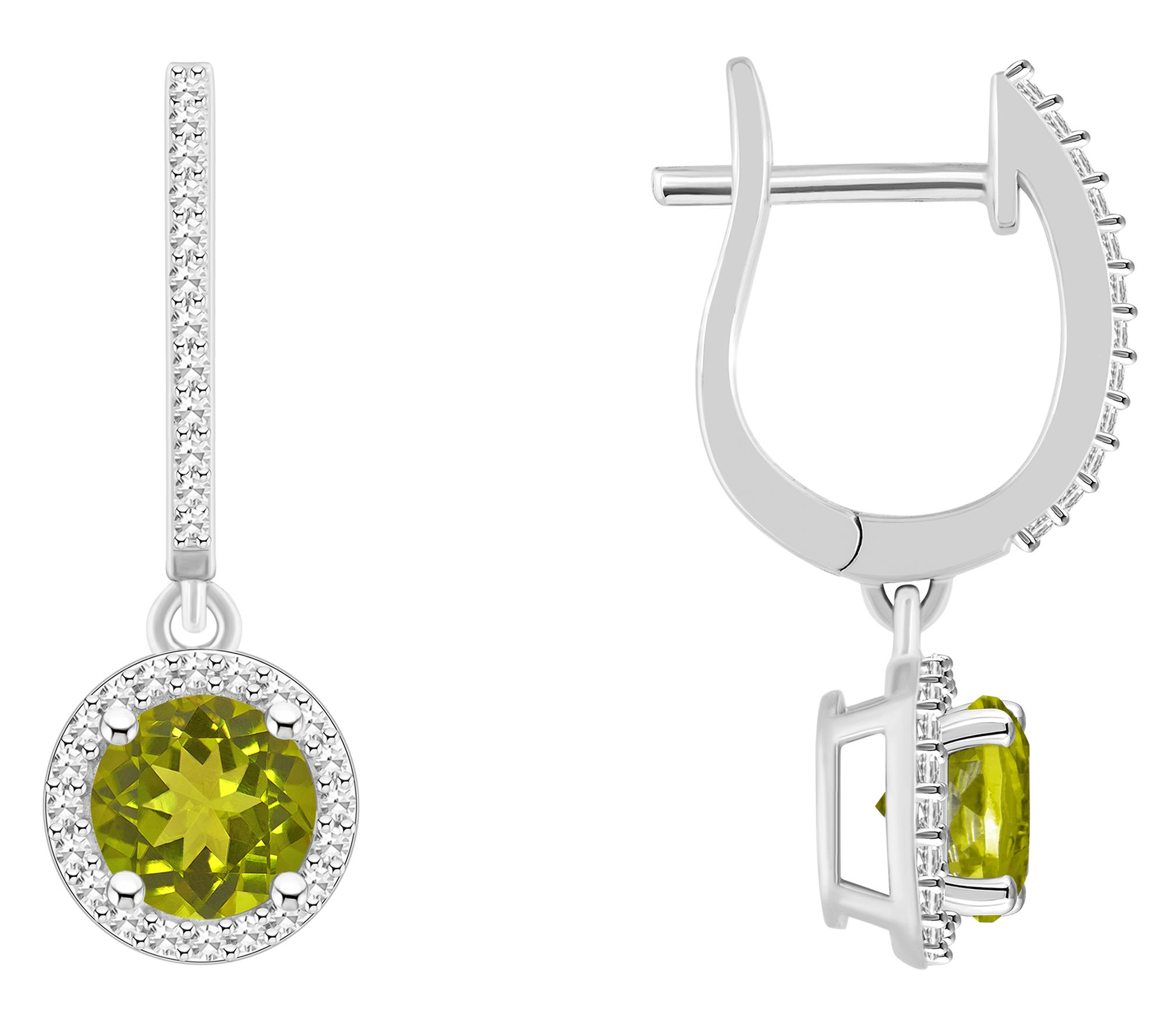 Affinity Gems Gemstone & 0.30 cttw Diamond Earrings, Sterling