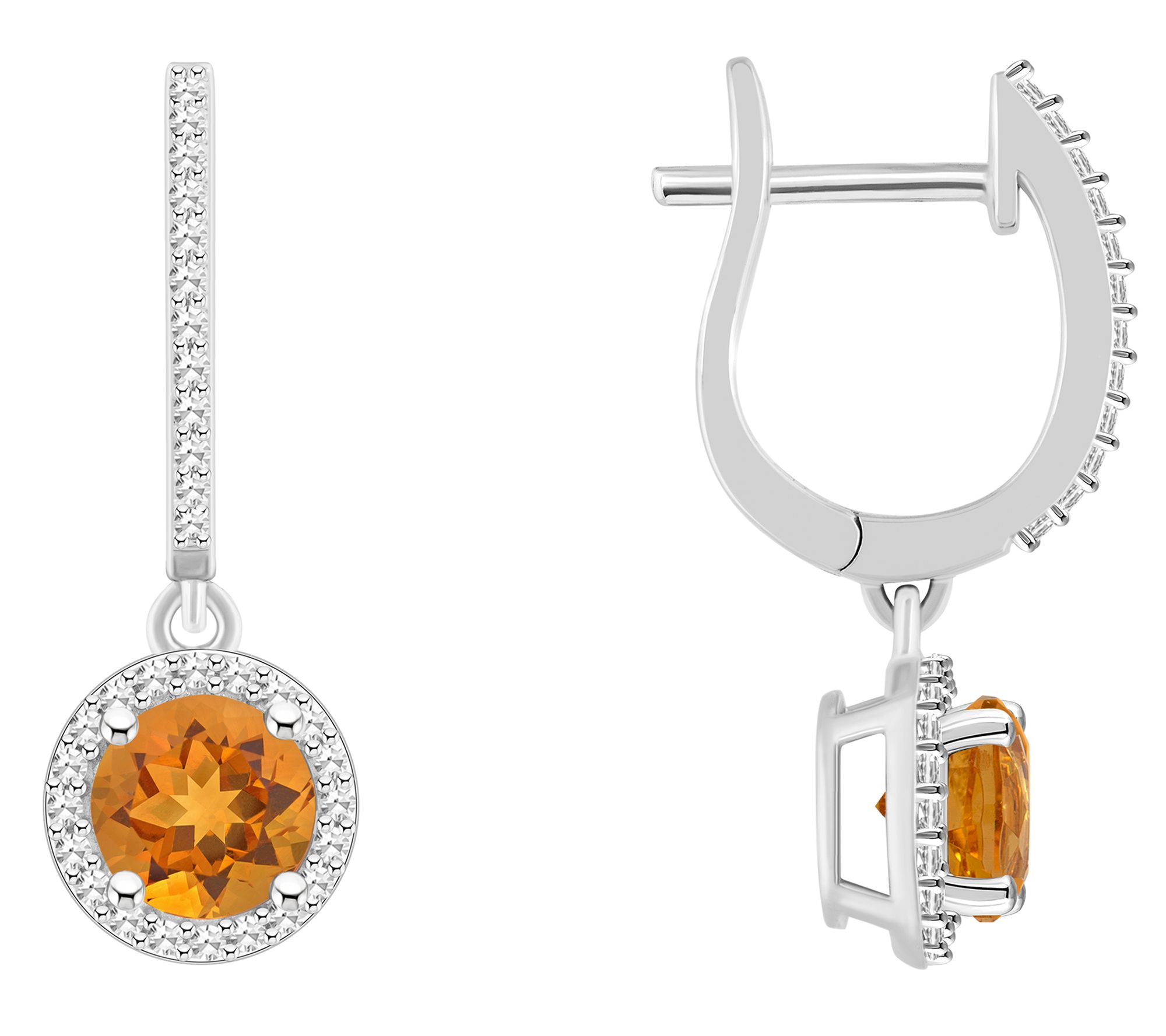 Affinity Gems Gemstone & 0.30 cttw Diamond Earrings, Sterling