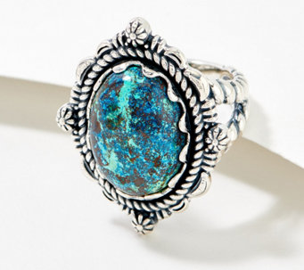 American West Sterling Silver Unique Gemstone Ring - J402861
