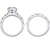 Diamonique Baguette and Round Bridal Ring Set, Sterling Silver, 2 of 2