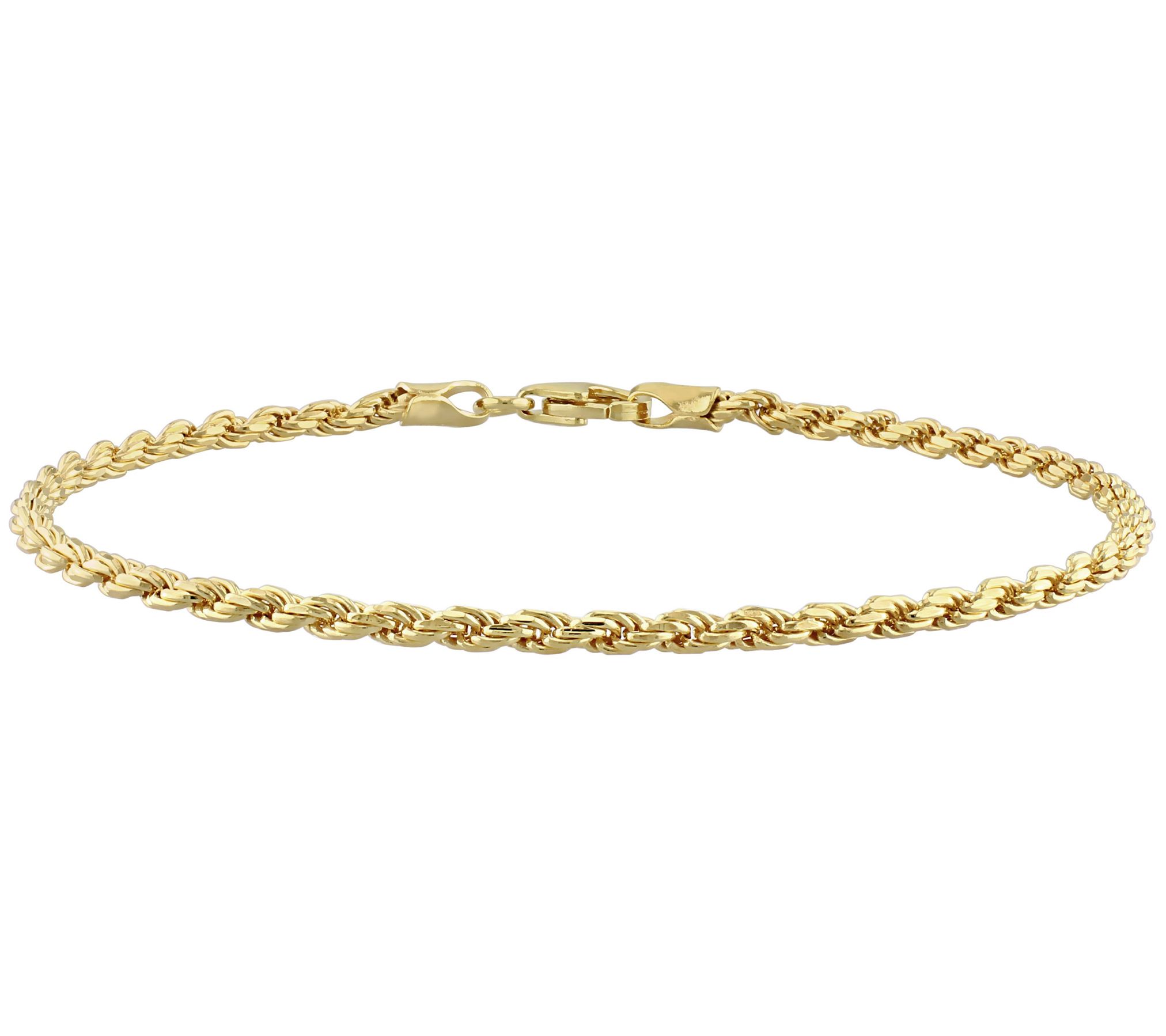 Buy 18K Real Gold Rope Chain Bracelet Yellow 18K Rope Bracelet