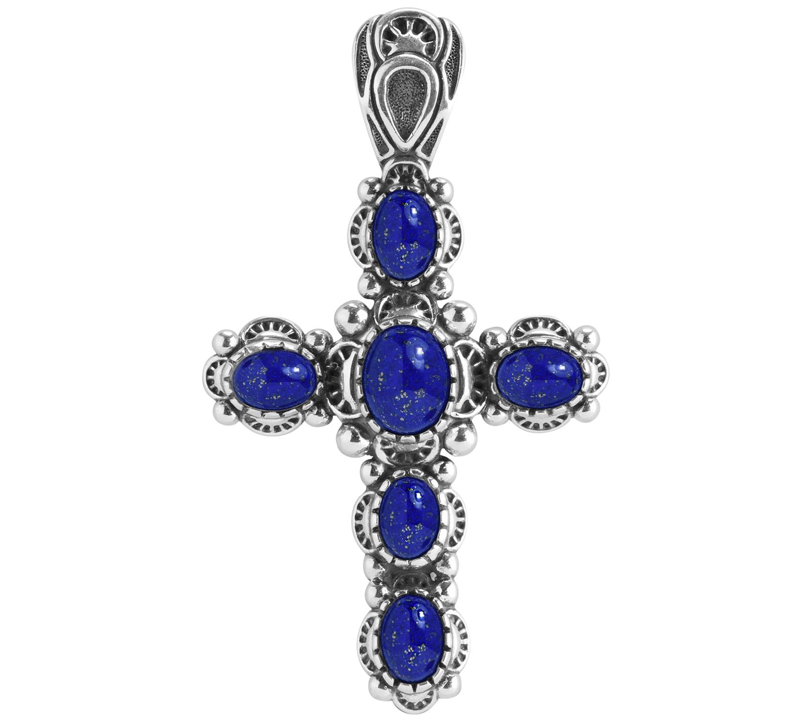 American West Sterling Classics Gemstone Cross Enhancer