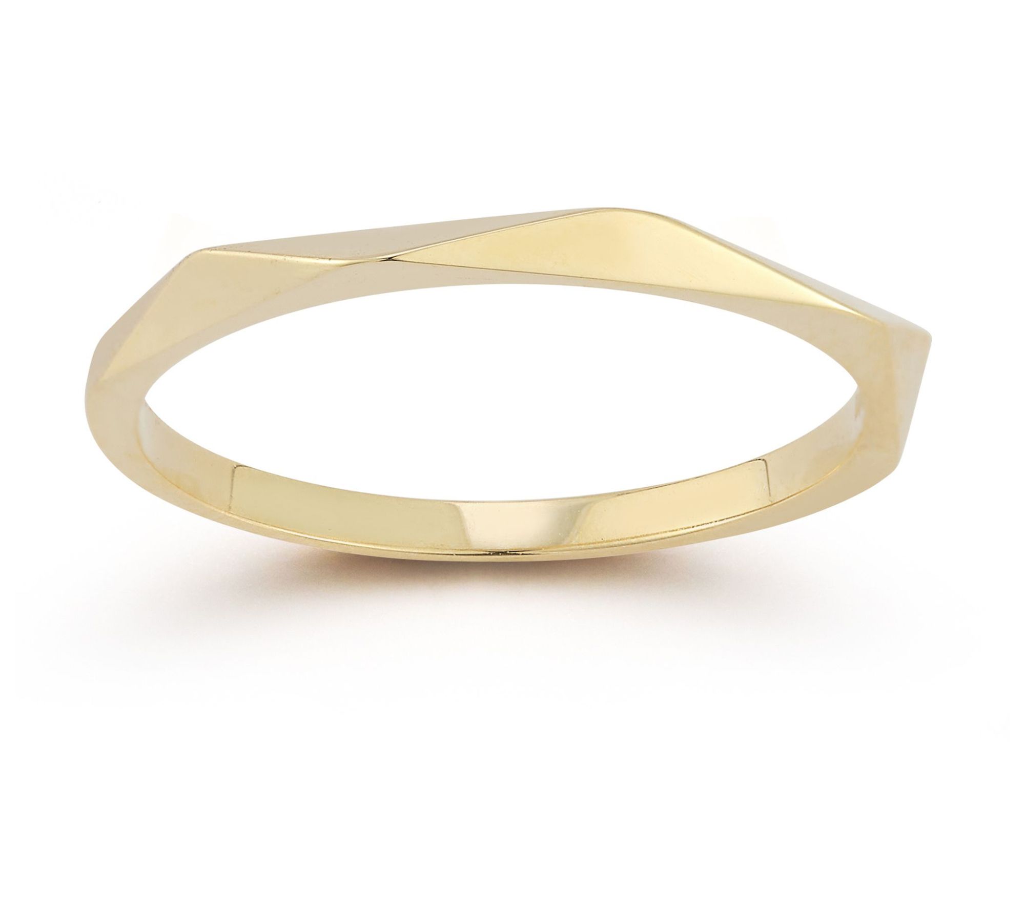 Luminosa Gold Thin Geometric Band Ring, 14K