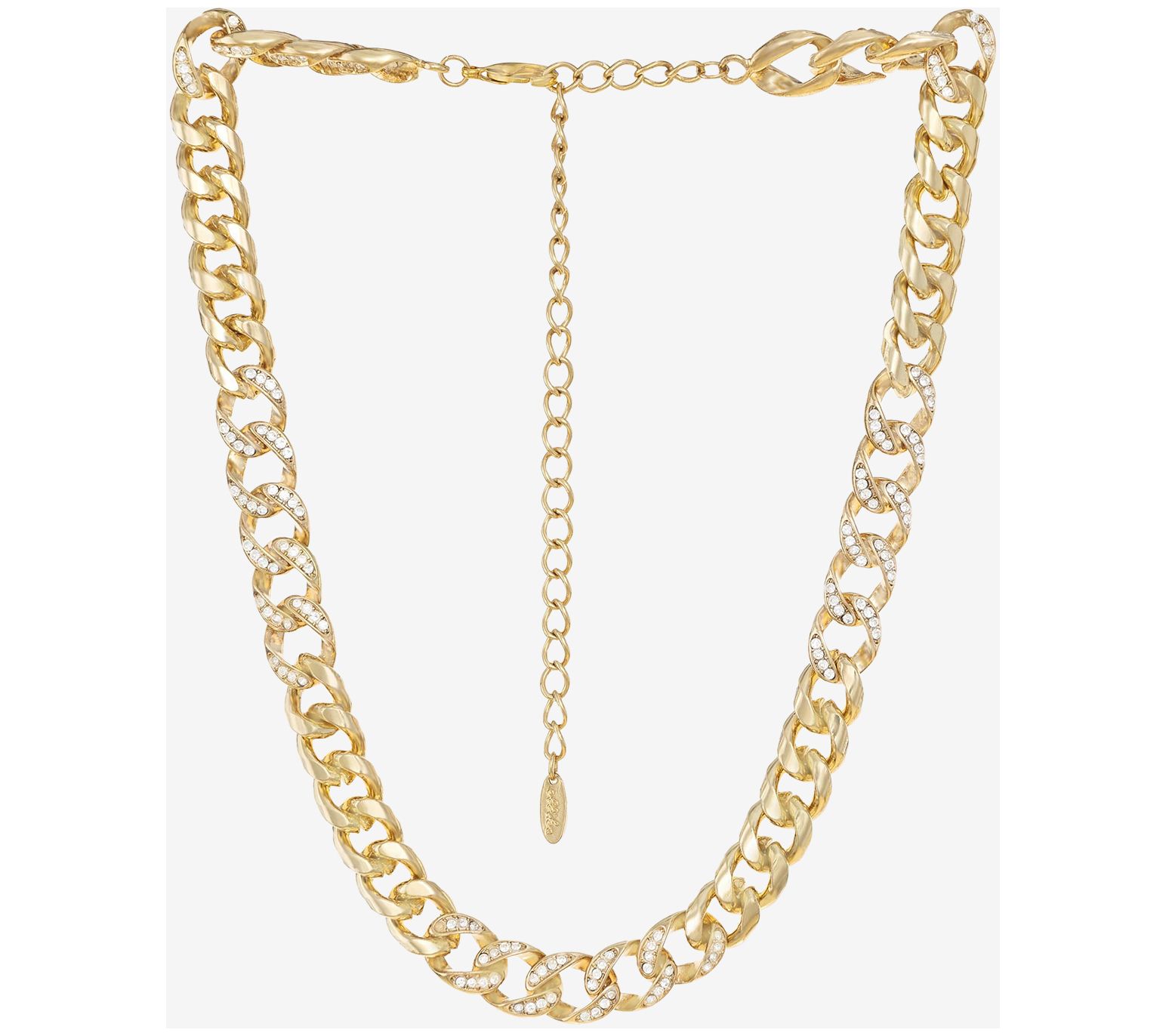 Ettika Life of Links Pave Curb Link Chain Necklace