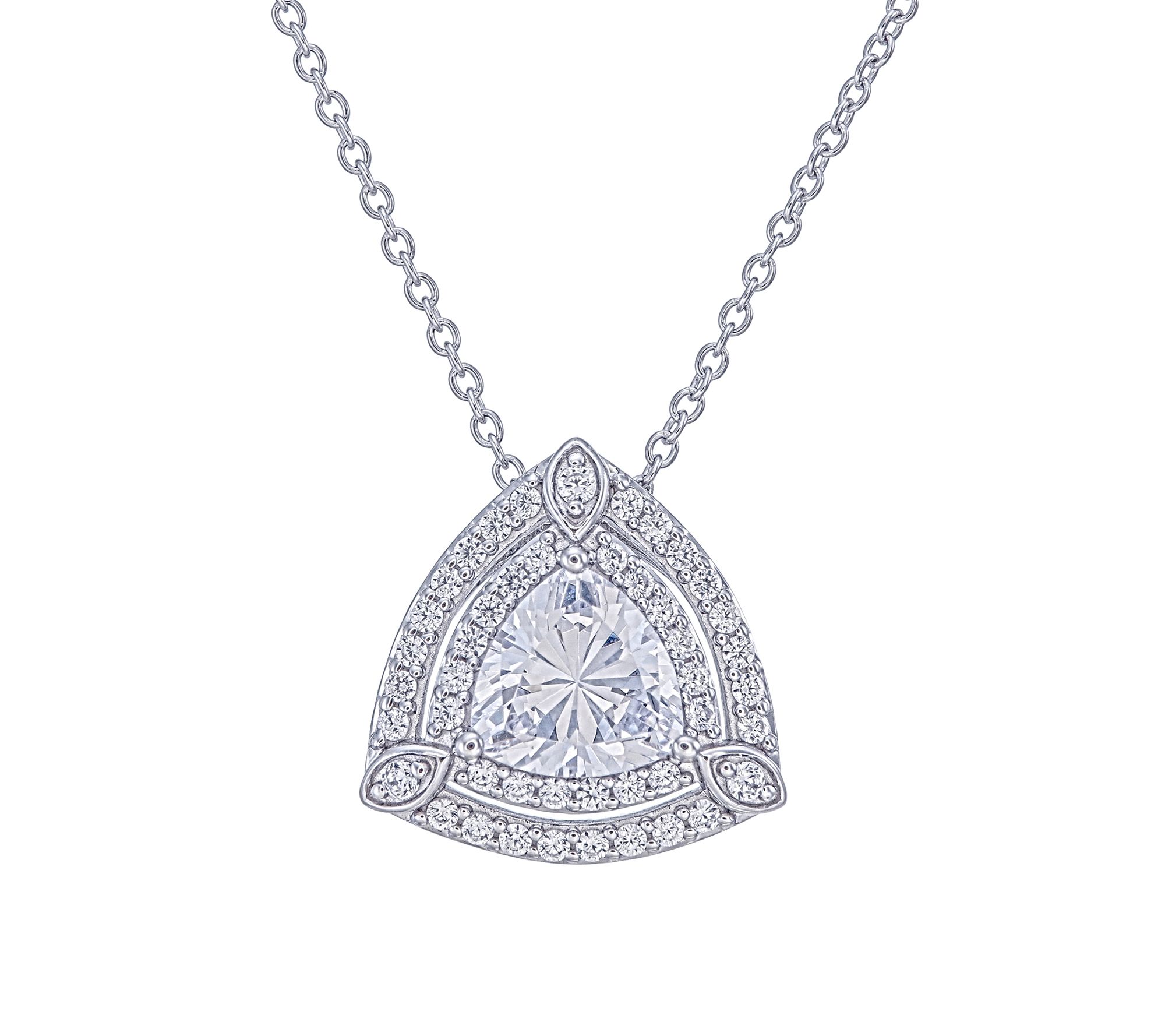 Diamonique x Jennifer Miller Shield Style Necklace, Sterling