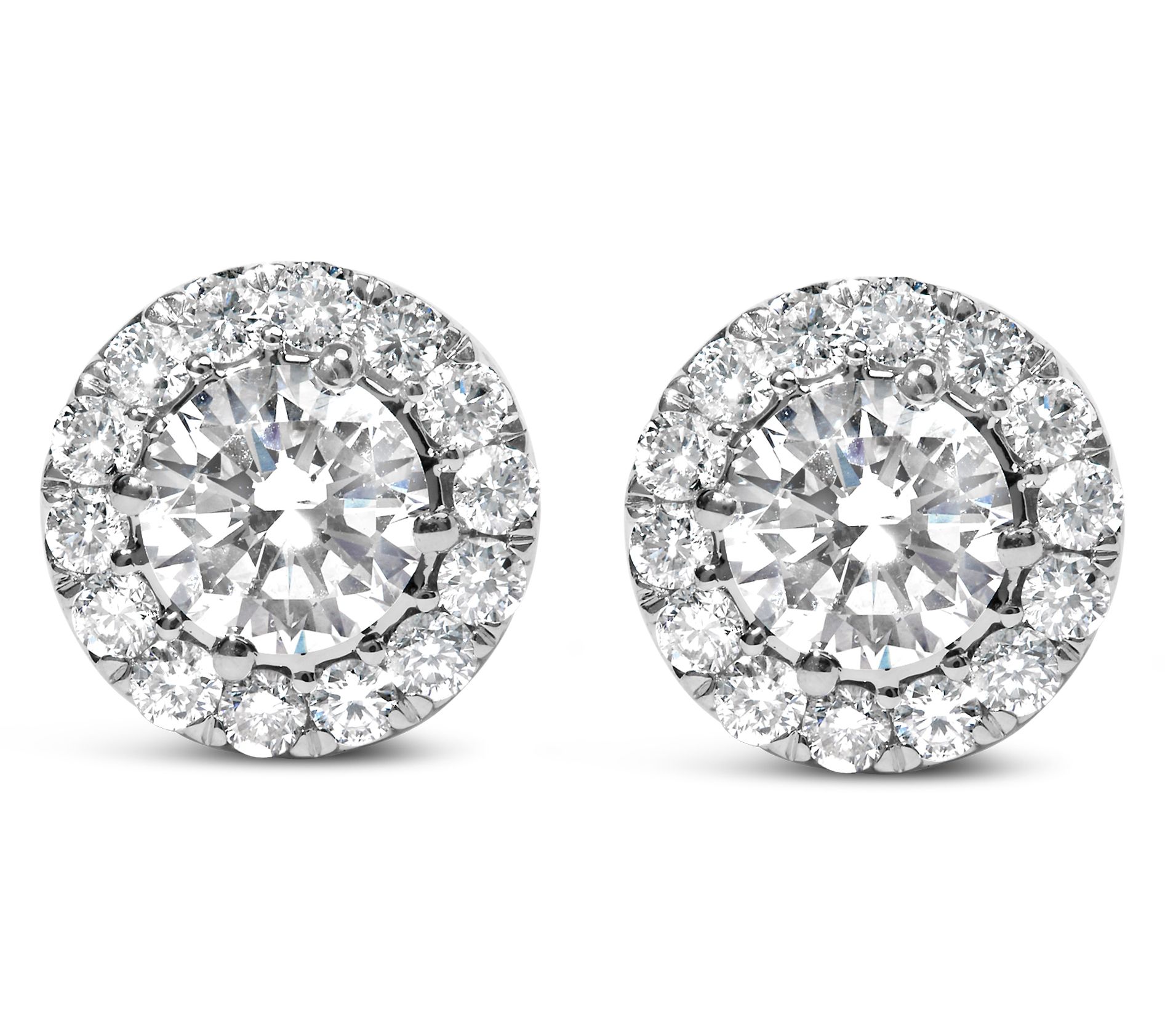 Haus of Brilliance Lab-Grown Diamond Halo StudEarrings, 14K