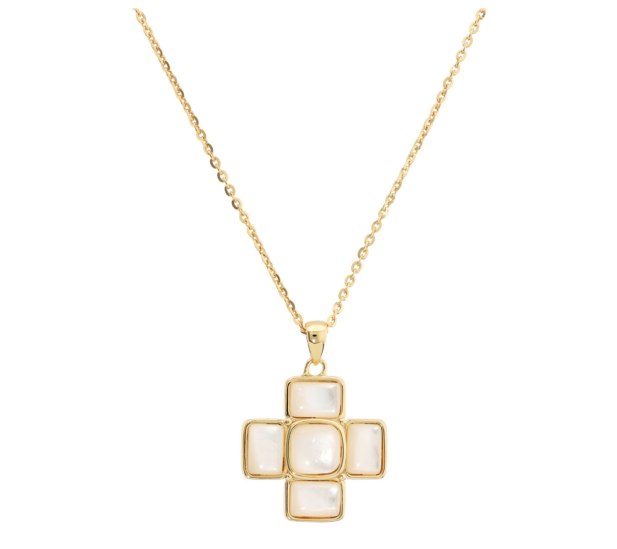 David Markstein Sterling Mother of Pearl CrossNecklace