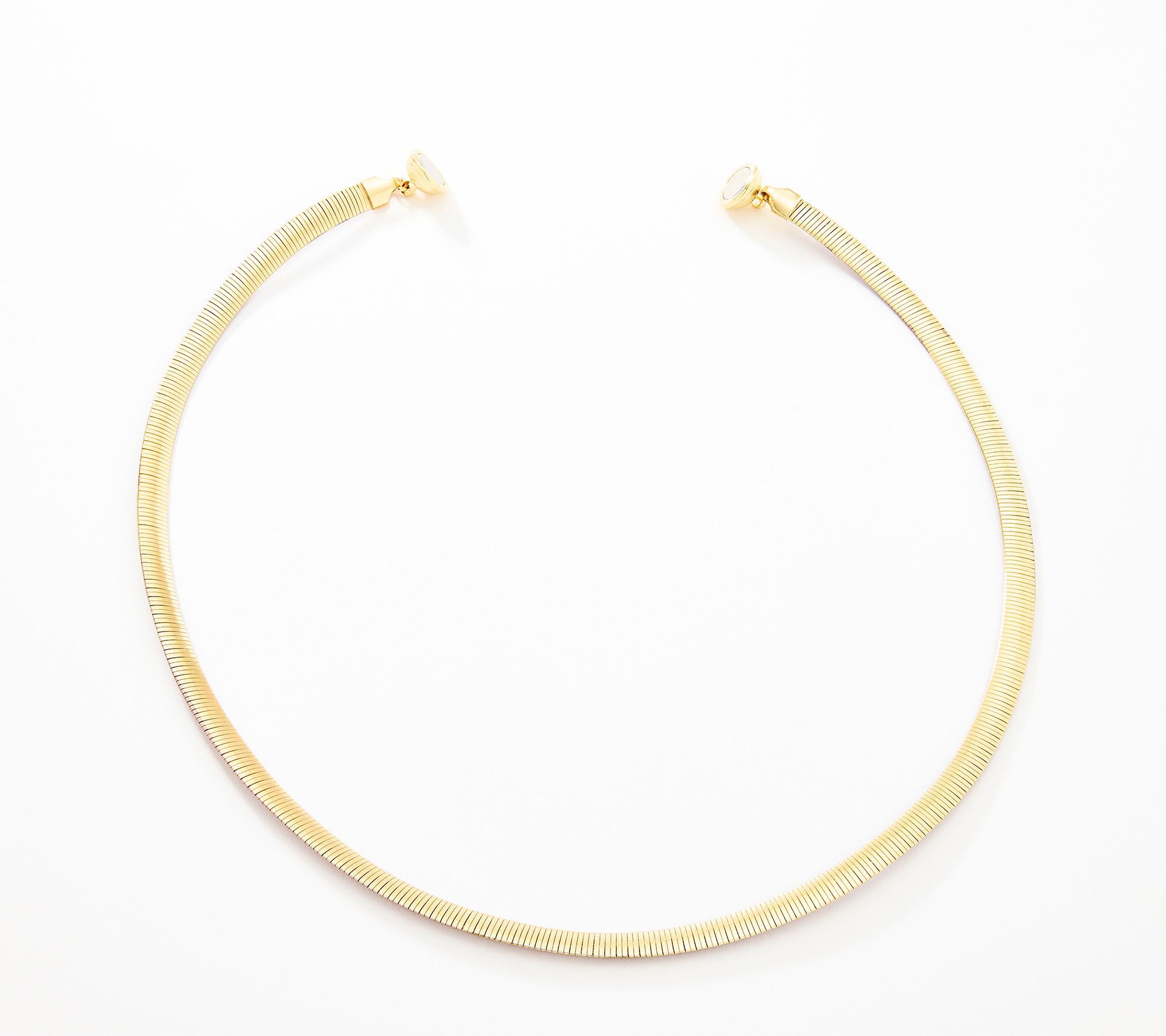  David Markstein 18" Bronze 6mm Reversible Omega Necklace w/ Magnet Clasp