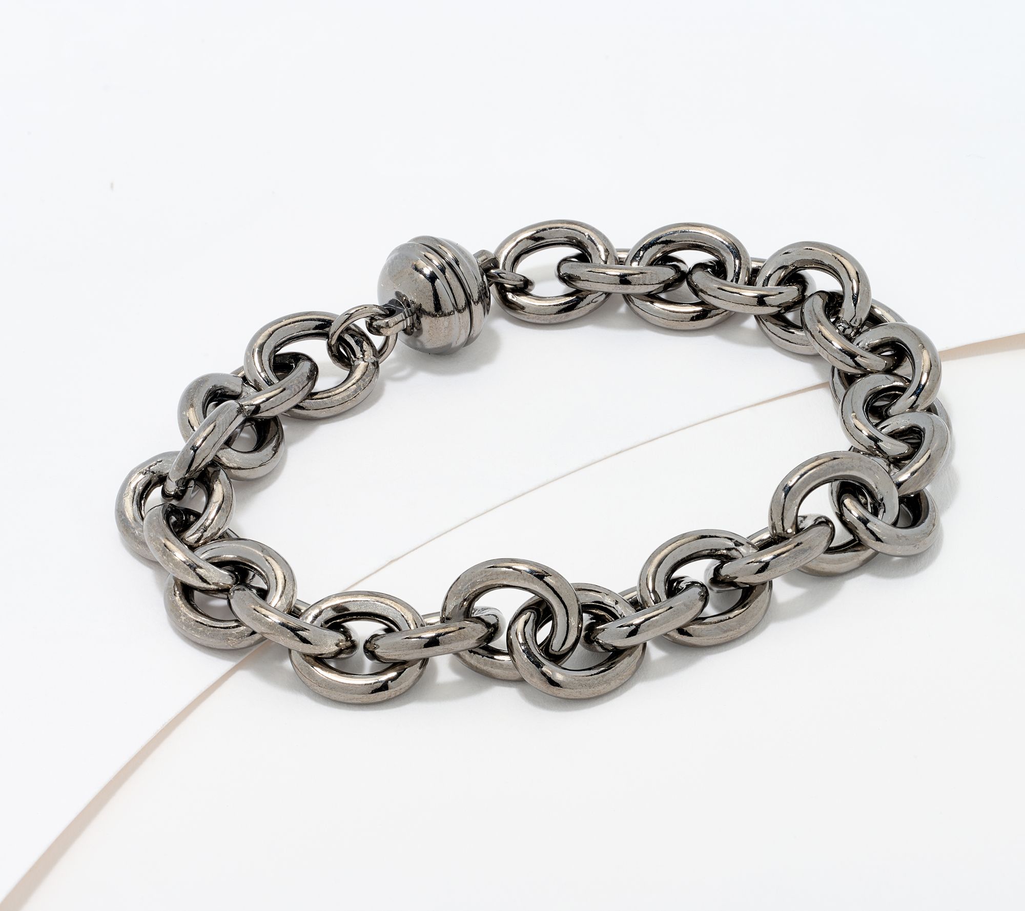 "As Is" David Markstein Bronze Status Magnetic Rolo Bracelet