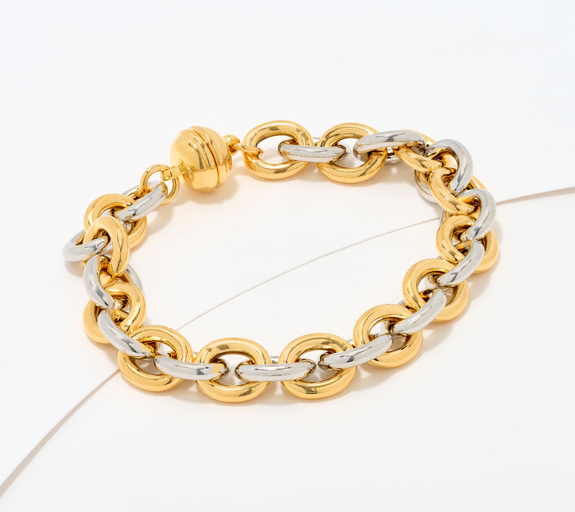 "As Is" David Markstein Bronze Status Magnetic Rolo Bracelet