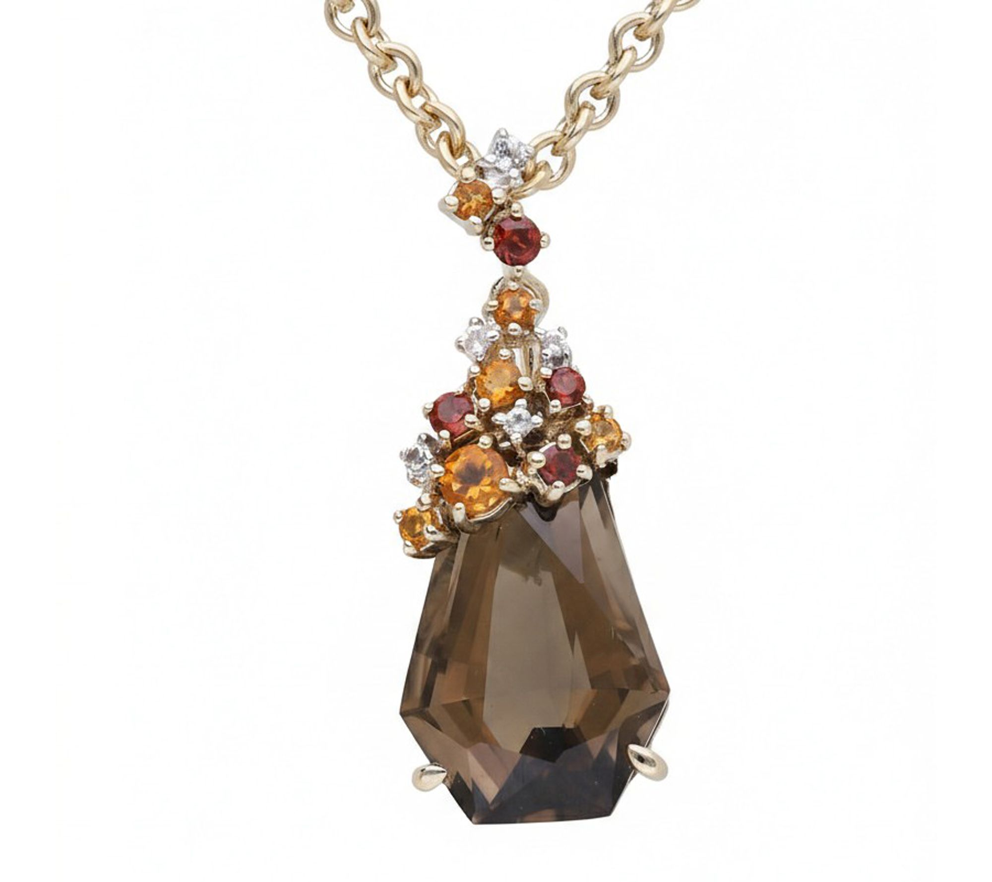 Ariva 18K Gold Clad Multi-Gemstone Fantasia Necklace