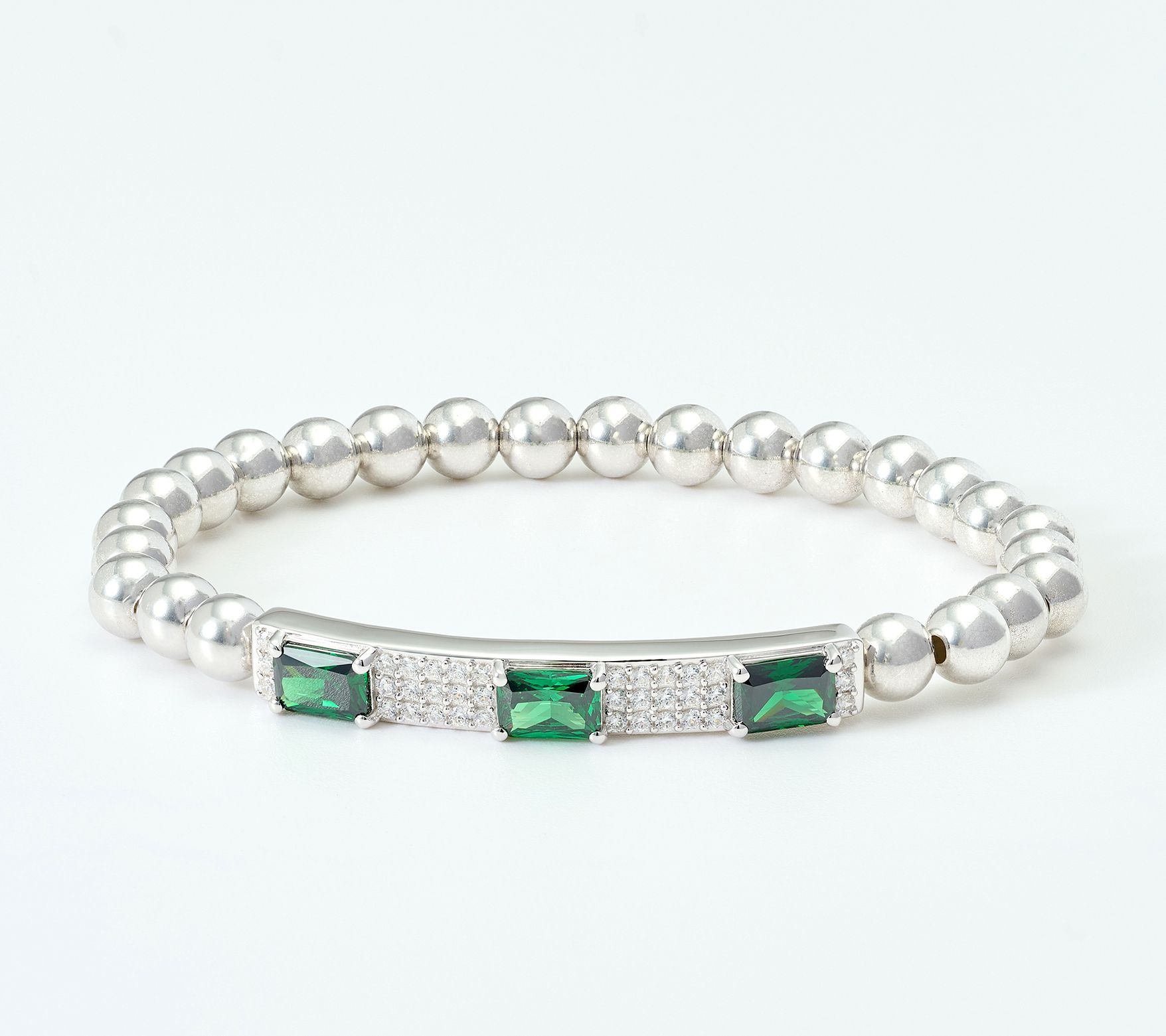 Diamonique x Kathy Levine Grand Slam Stretch Bracelet, Sterl