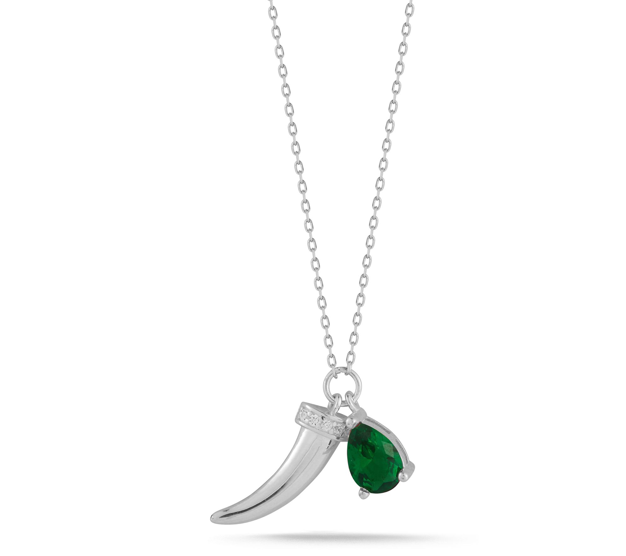 Sterlina Silver Horn Pendant w/ Chain, Sterling