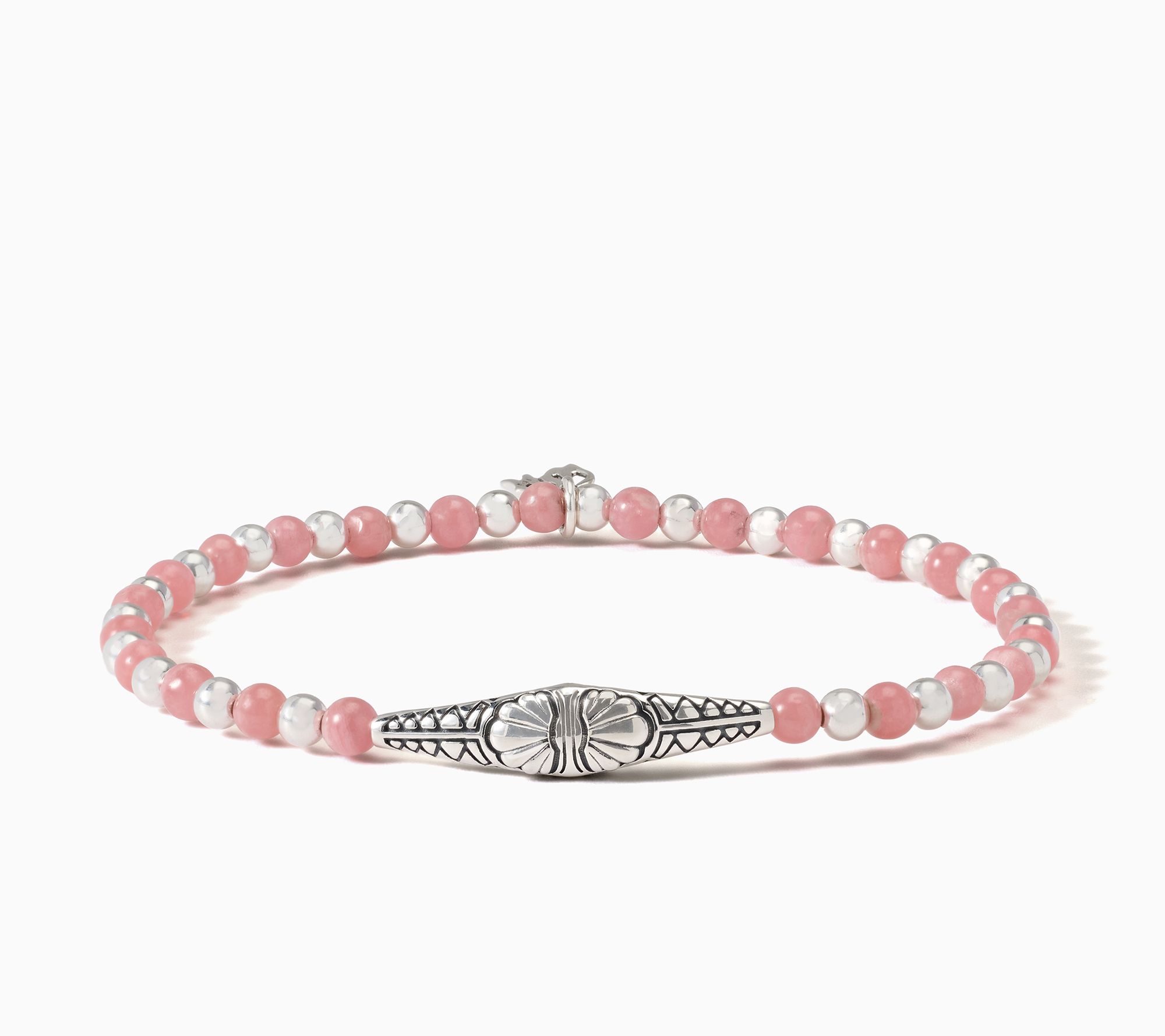 American West Sterling Gemstone Bead Stretch Bracelet