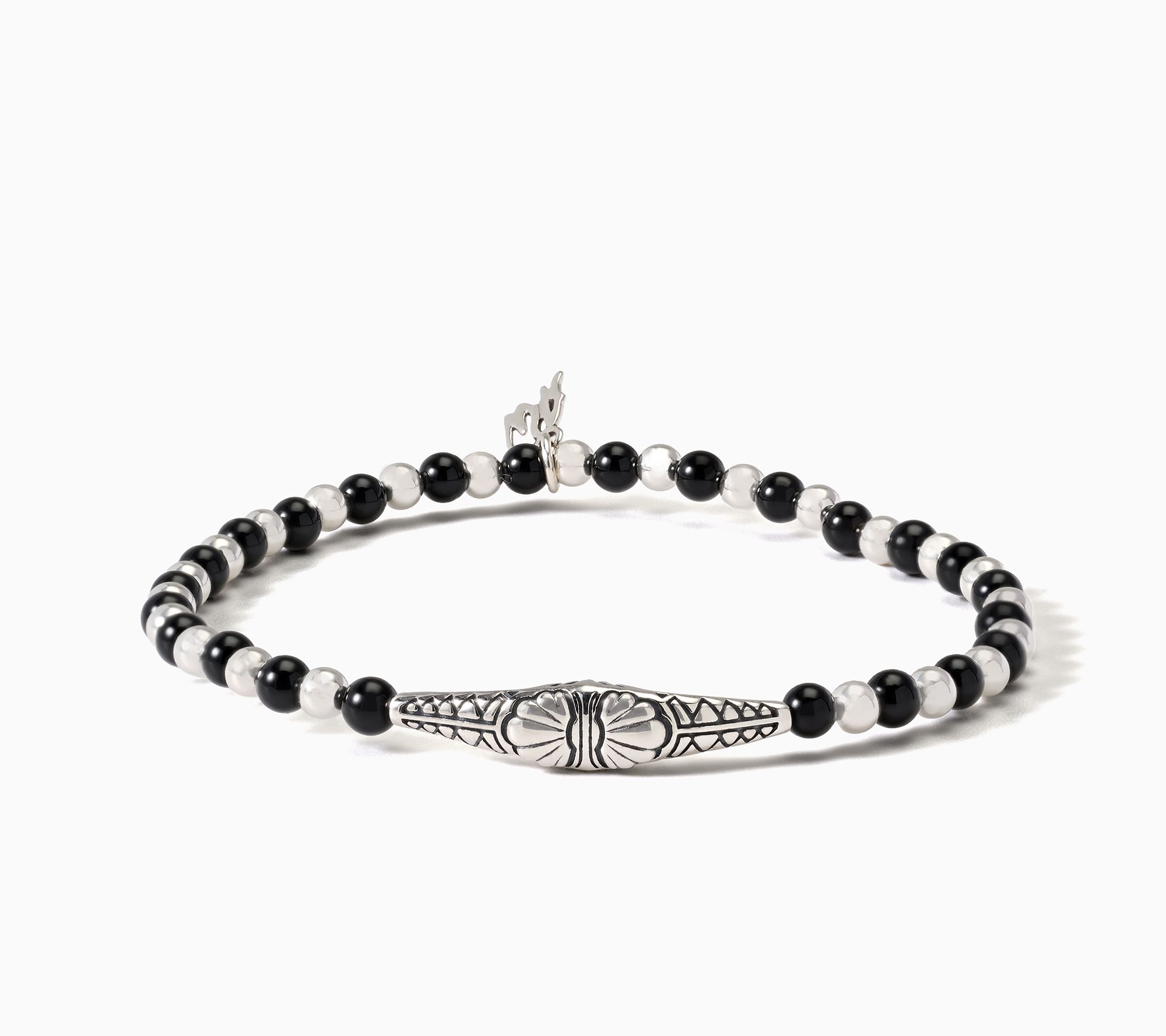 American West Sterling Gemstone Bead Stretch Bracelet