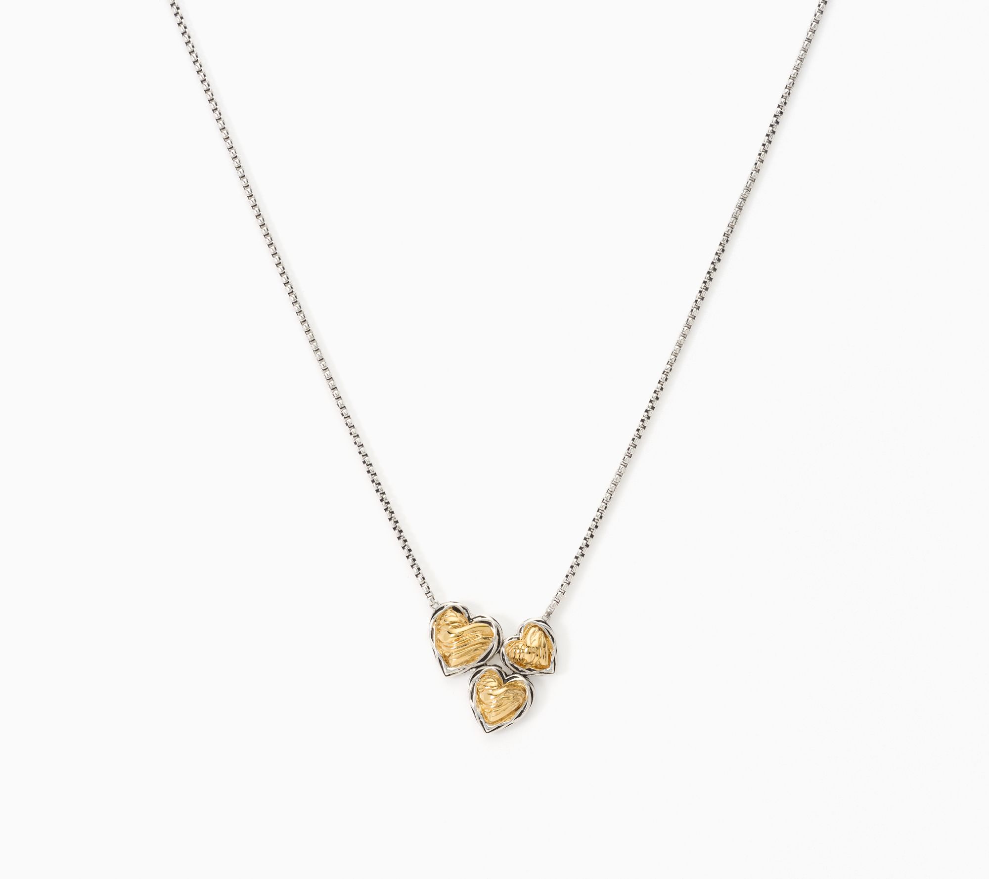 Christian James by Scott Grimes Two-Tone Heart Cluster Necklace