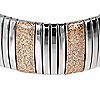 Steel By Design Wide Glitter Stretch Bracelet, 1 of 2