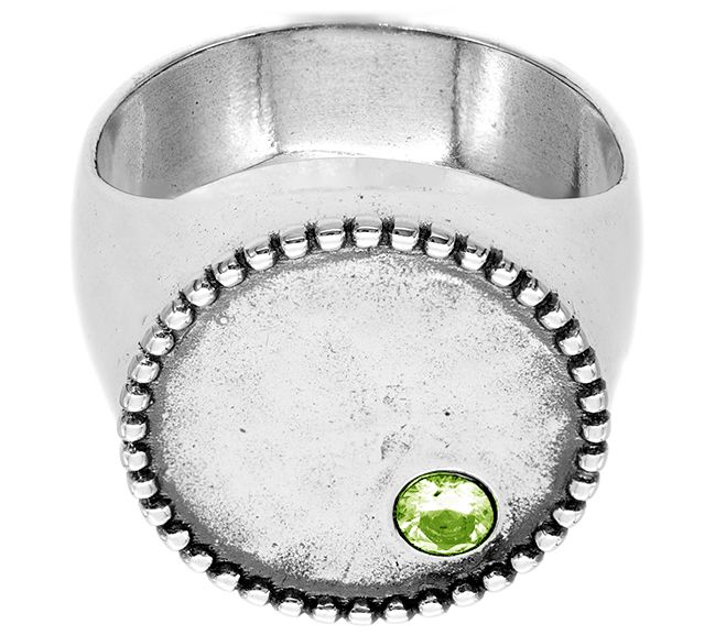 Or Paz Sterling Silver Personalized Gemstone Ring
