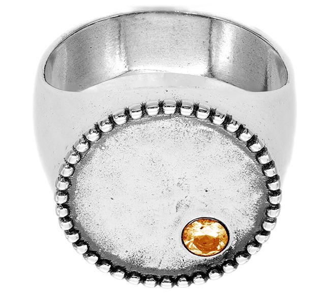 Or Paz Sterling Silver Personalized Gemstone Ring