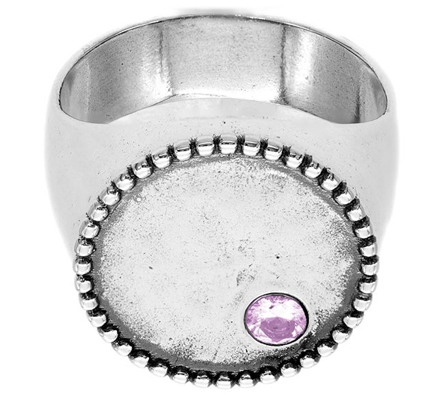 Or Paz Sterling Silver Personalized Gemstone Ring