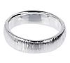 UltraFine Silver 5mm Textured Silk Fit Band Ring
