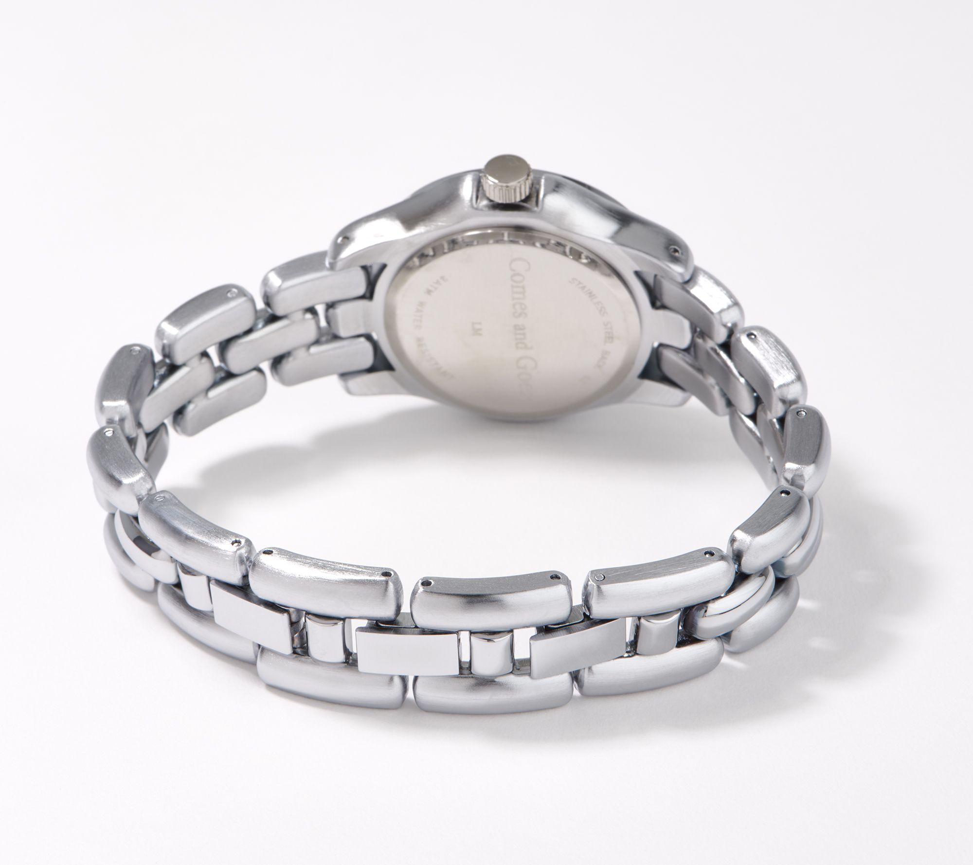 Diamonique Lisa Mason Comes & Goes Stainless Steel Watch DQ1171 New Battery 8\