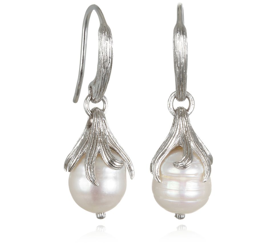 Ariva Sterling Silver Cultured Pearl Drop Earrings