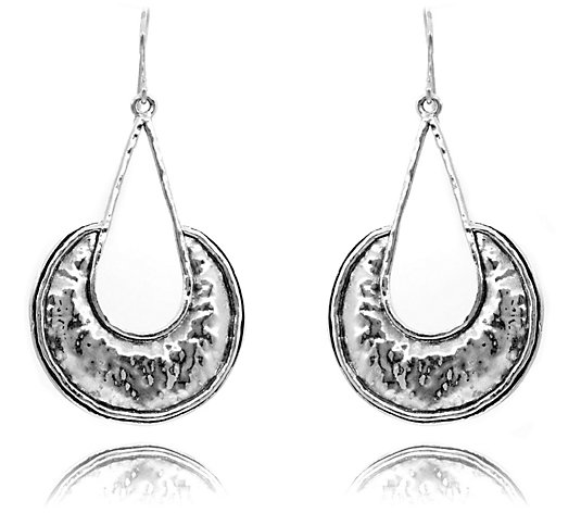 Or Paz Sterling Silver Hammered Drop Earrings
