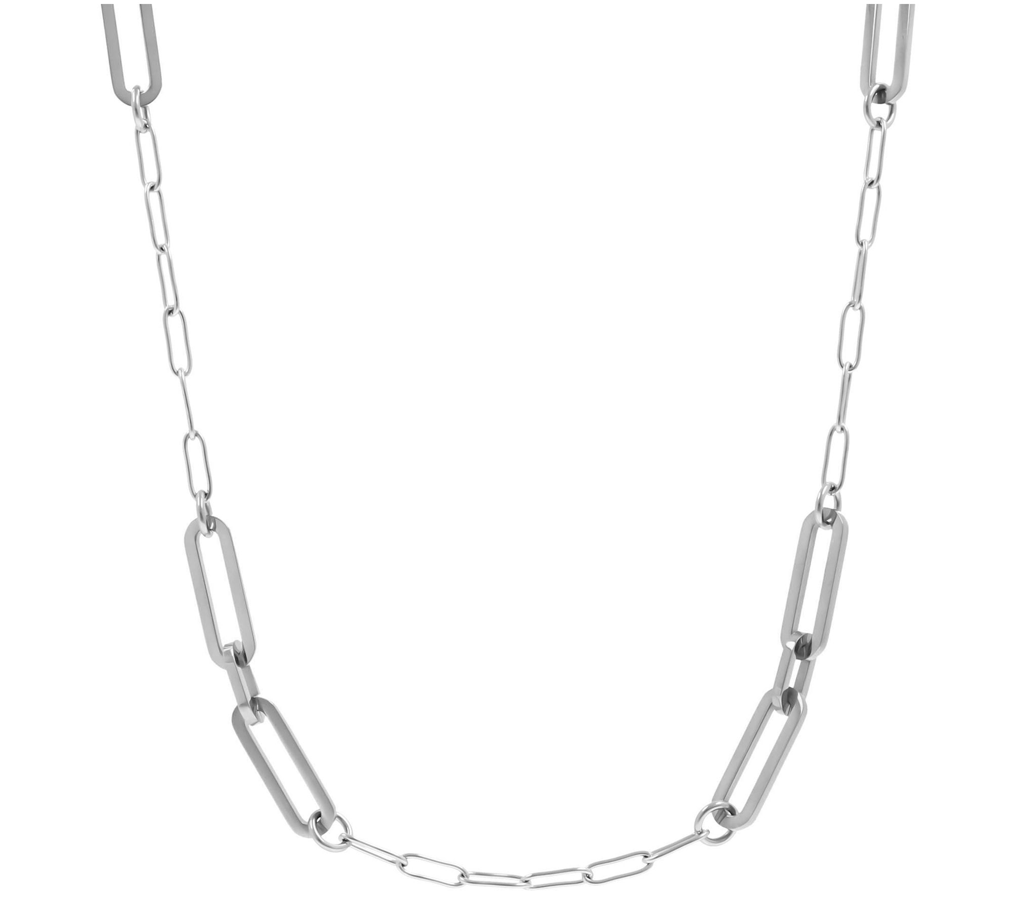 Steel by Design 36" Paperclip Link Station Neckace