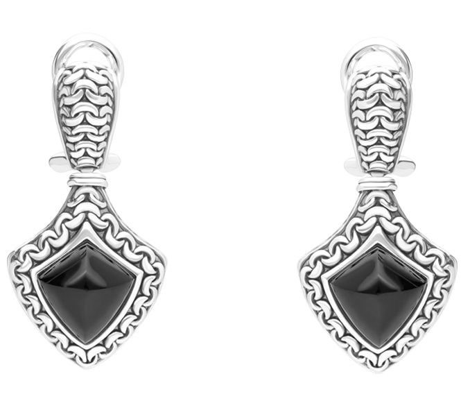 Tiffany Kay Studio Sterling Silver Onyx E arrings