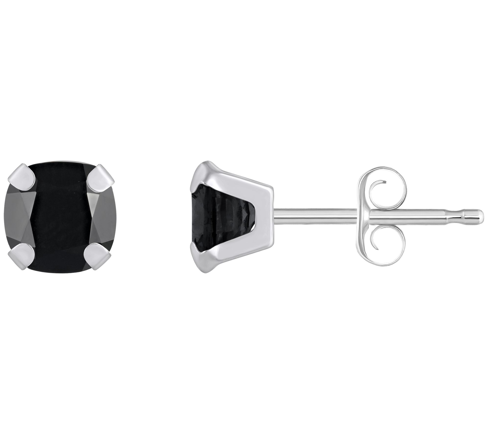Affinity Gems Cushion Cut Onyx Stud Earrings, 10K Gold