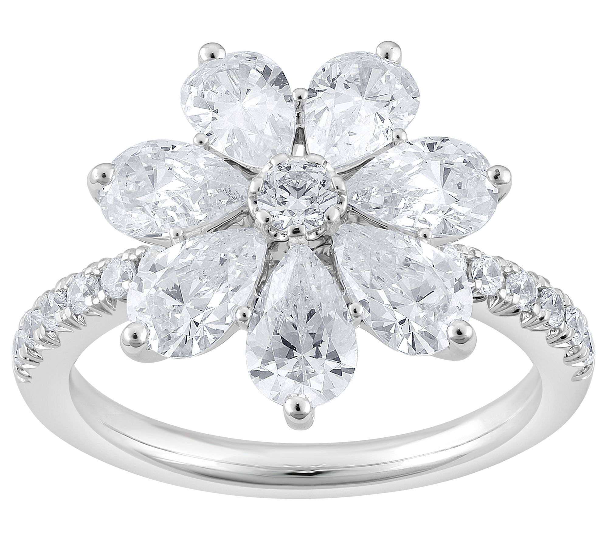 Star Blossom Ring, White Gold And Diamonds - Jewelry - Categories