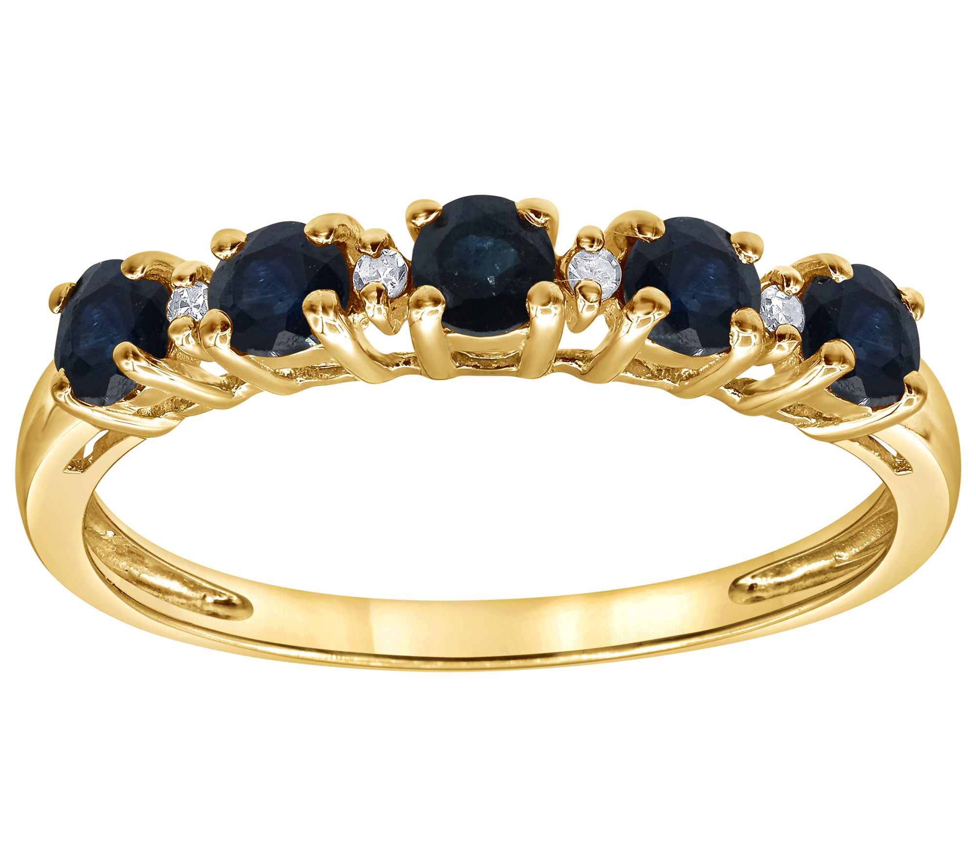 Affinity Gems Gemstone & Diamond Accent Band Ring, 14K Gold