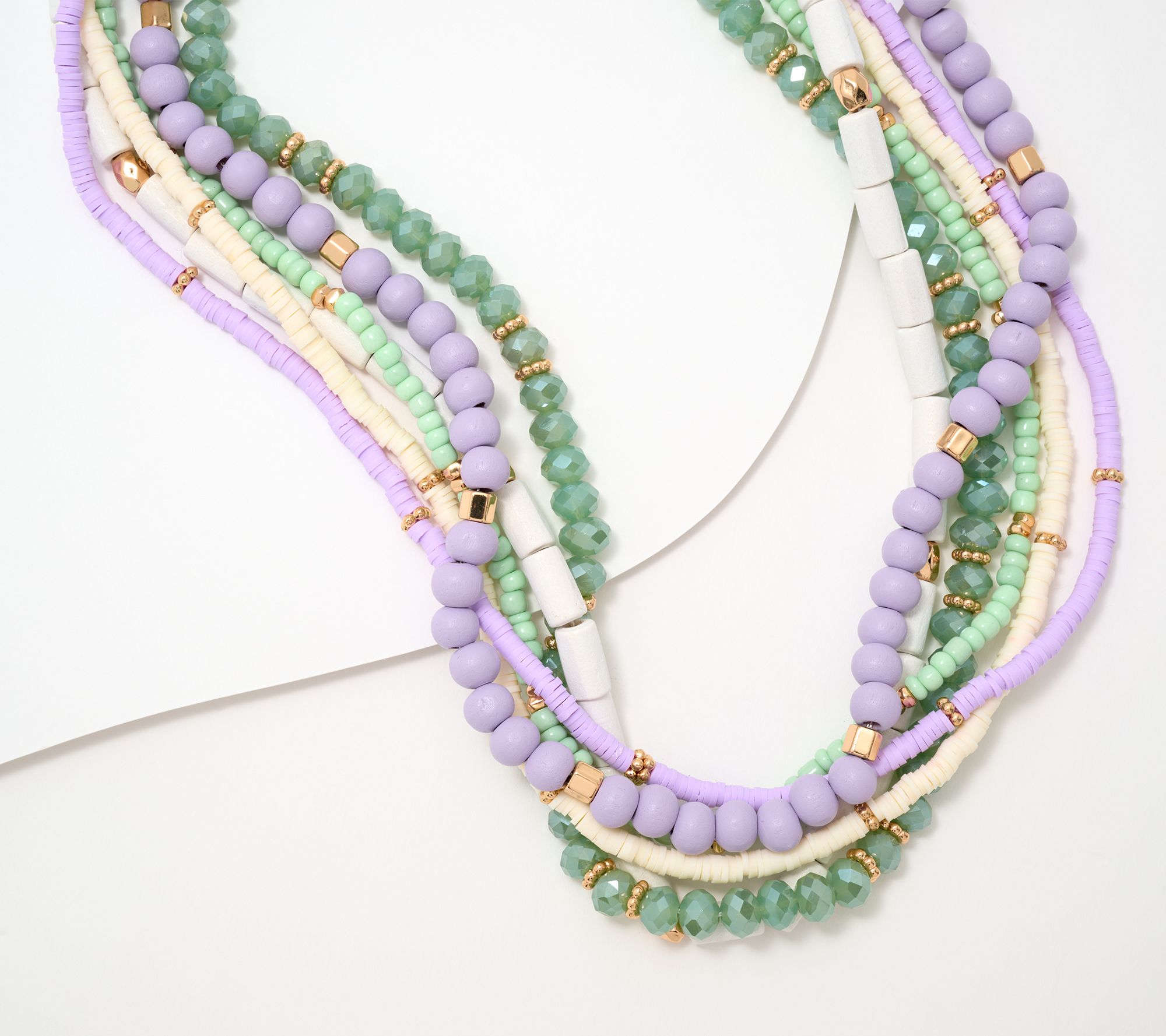 Susan Graver Multi-Strand Beaded Necklace