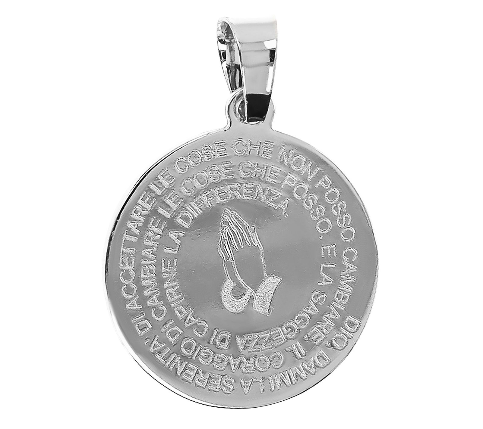 Bronzo Italia Serenity Prayer Pendant