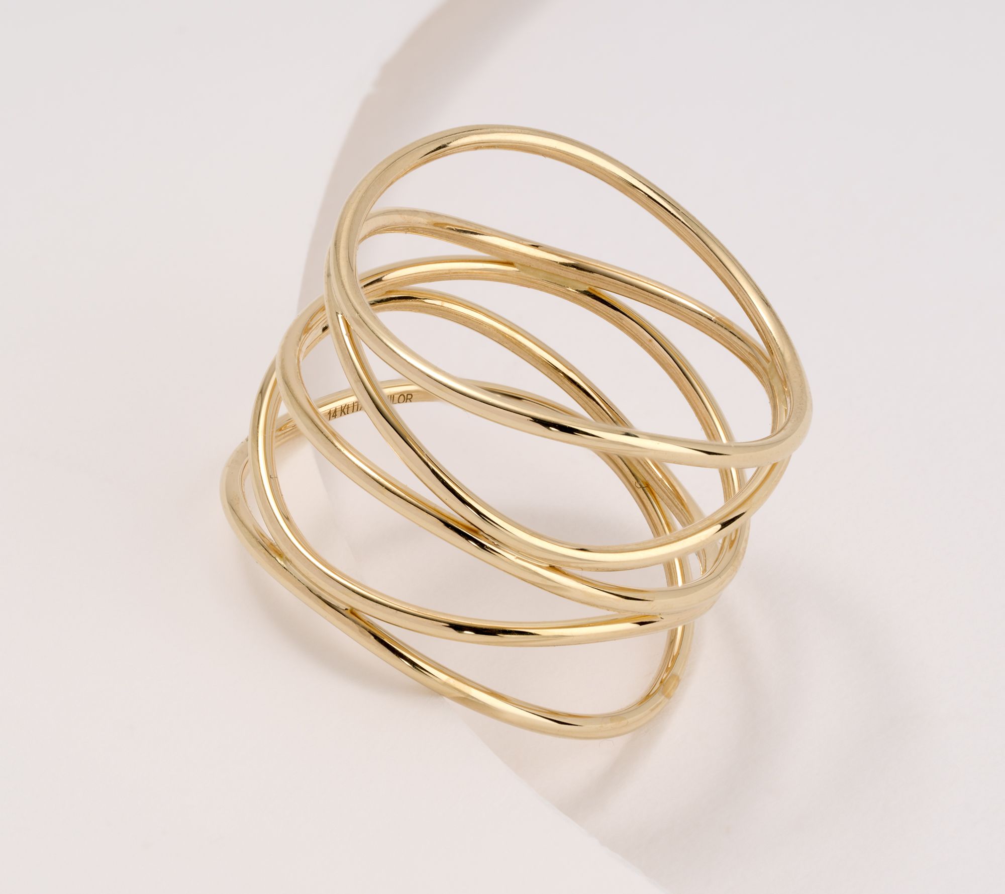 "As Is" David Markstein 14K Gold Multi Fine Line Ring