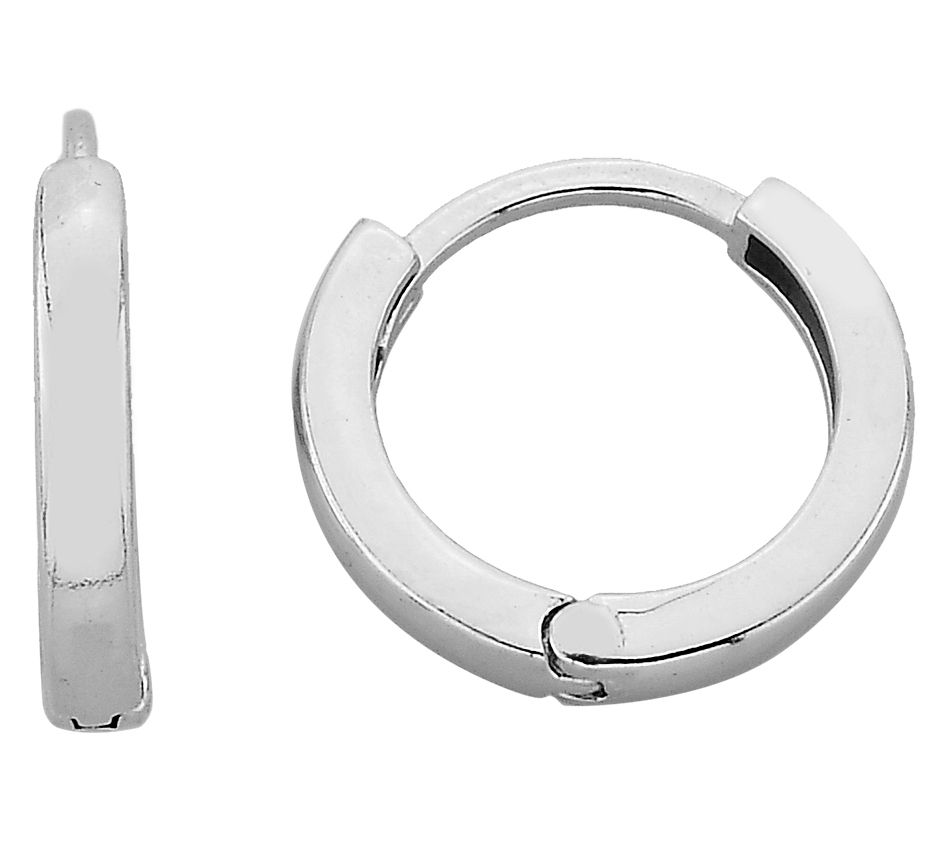 Silver Style Huggie Hoop Earring, Sterling