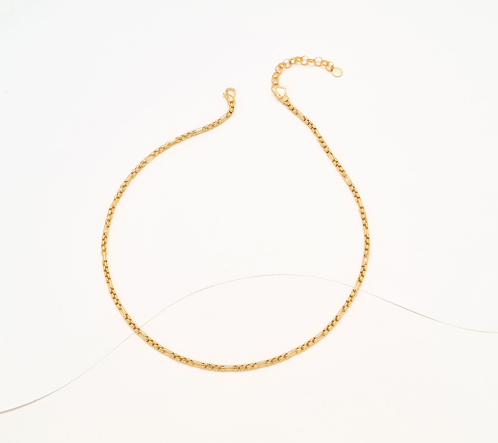 Christian James by Scott Grimes 14K Clad 3mm 7x1 Luciano 18" Necklace, 16.7g