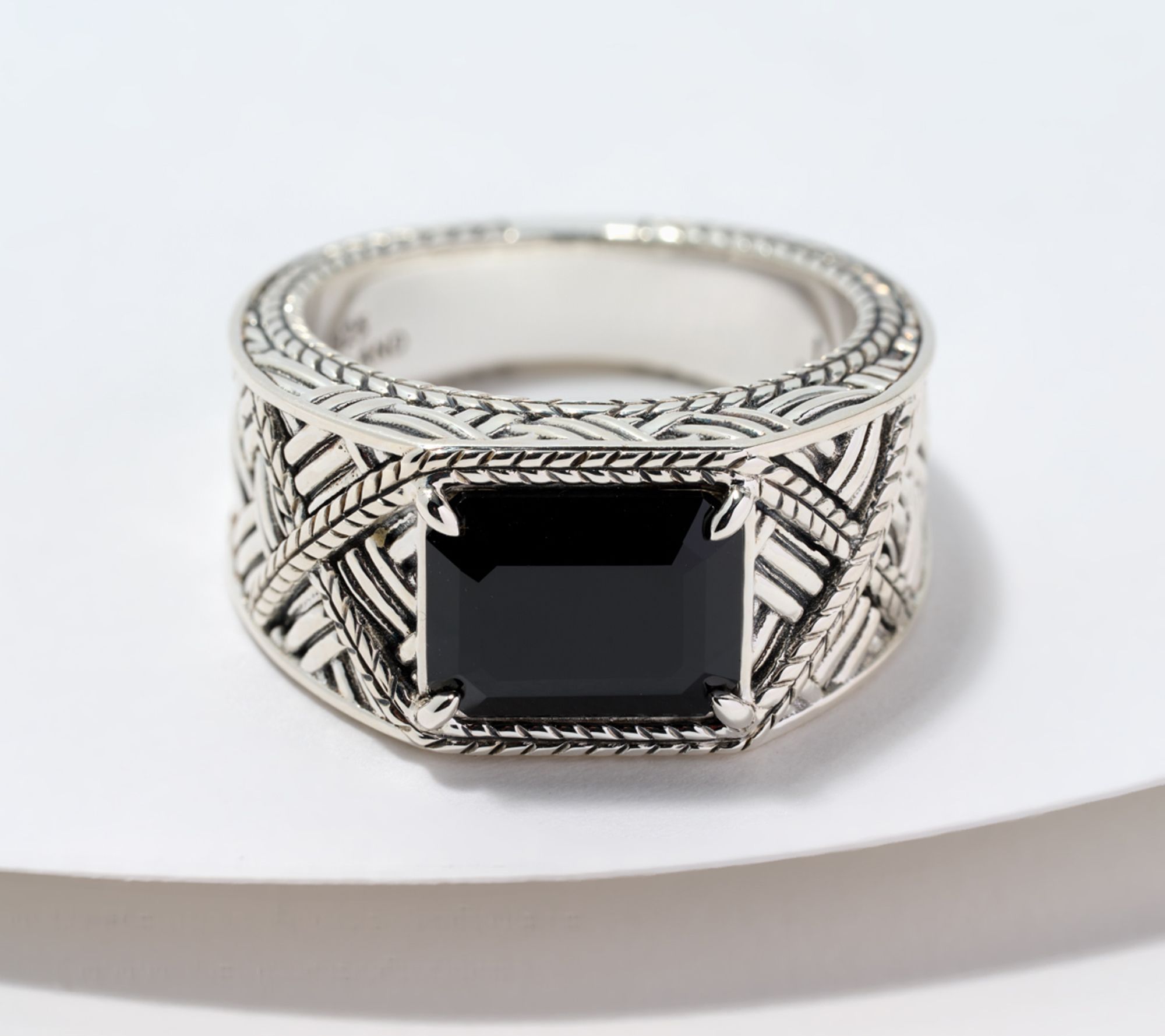 JAI x Alberti Sterling Silver Black Spinel Artizane Ring