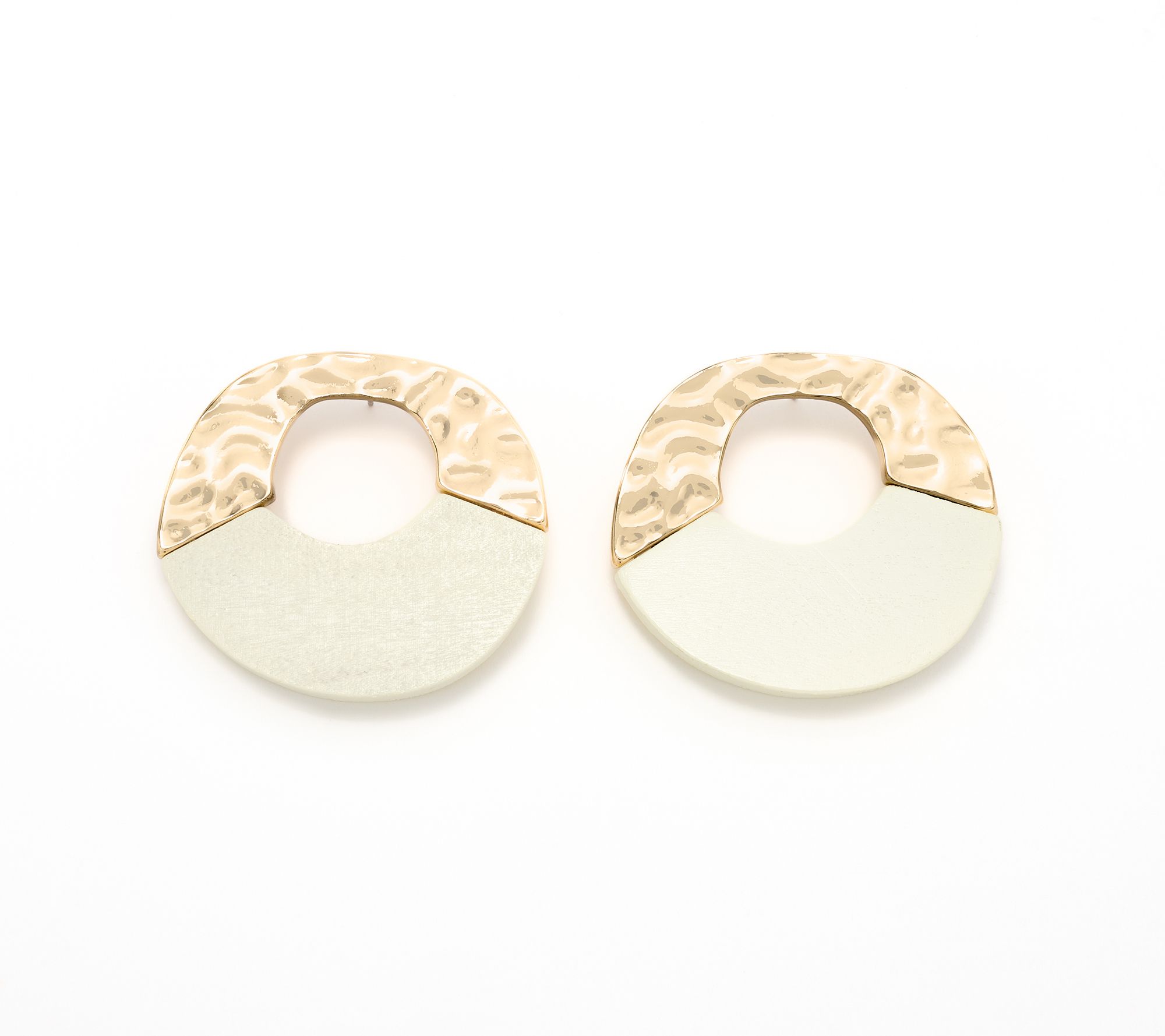 Susan Graver Hammered Look of Nature Earrings