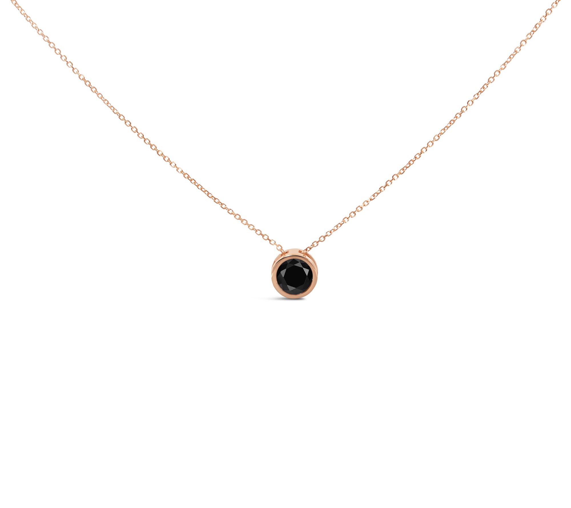 Haus of Brilliance 3.50 cttw Black Diamond Necklace, 14K