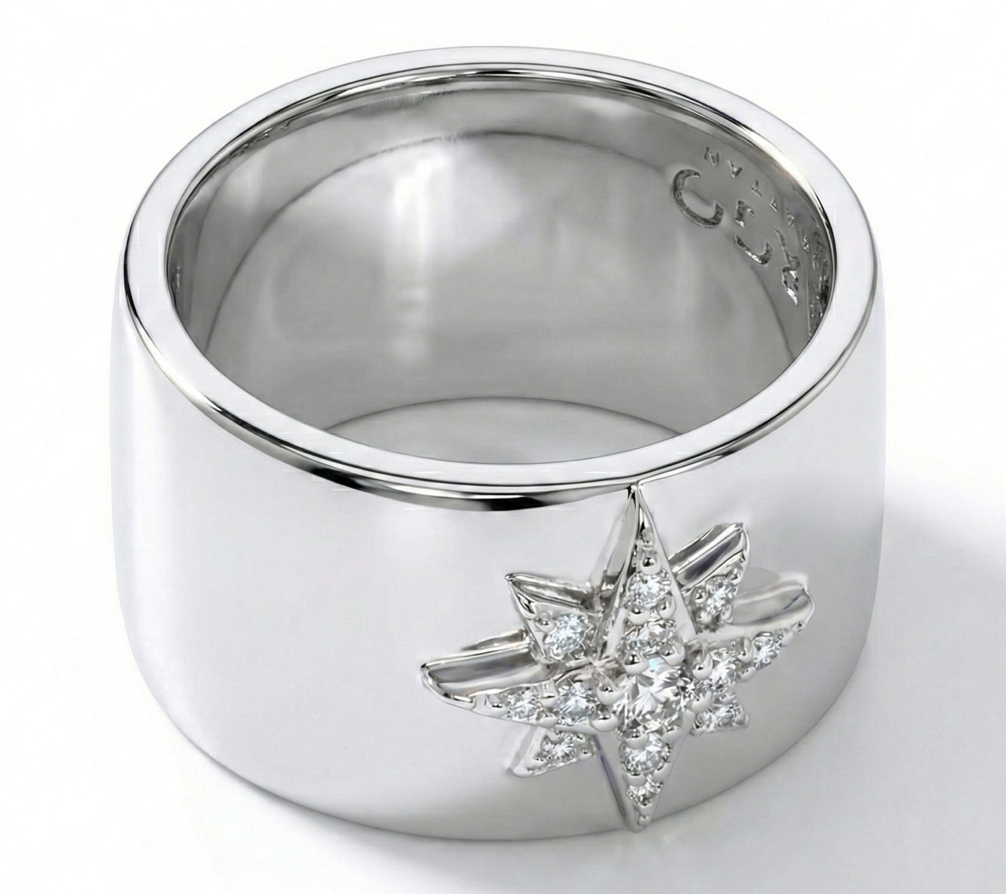 Margo Manhattan Sterling Silver White Topaz Cassi Ring